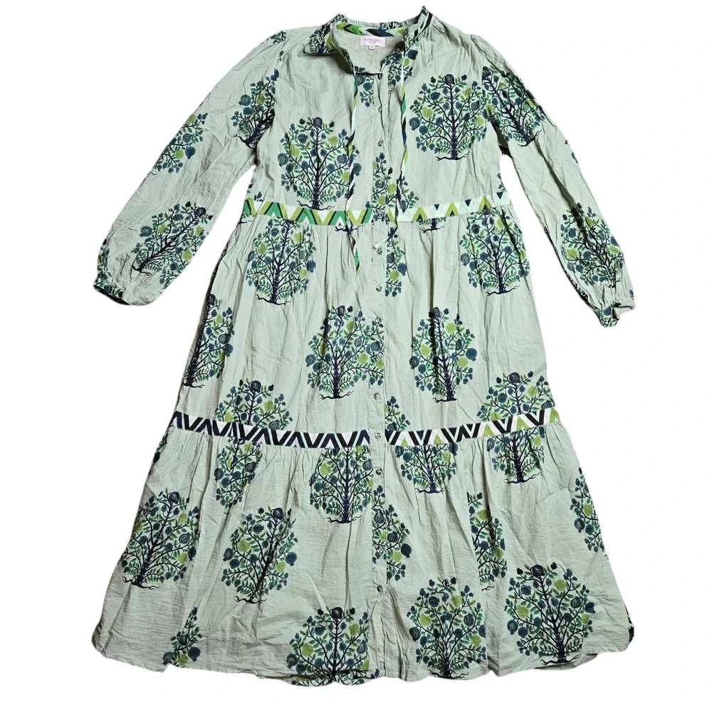 Olivia James The Label‎ Green Floral Rosie Orchard Maxi Dress Size: M